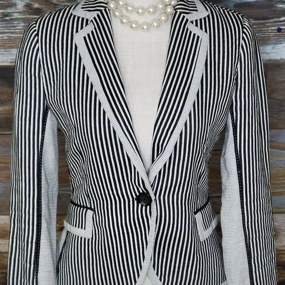 Zara Jackets Coats Zara Women Cotton Silk Blend Black White